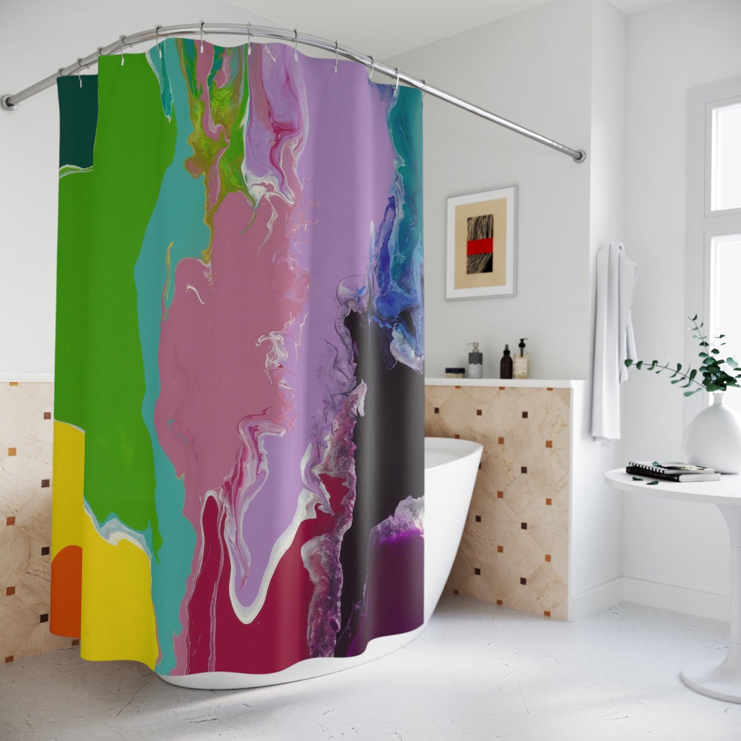 Playing With Rainbows - Shower Curtain