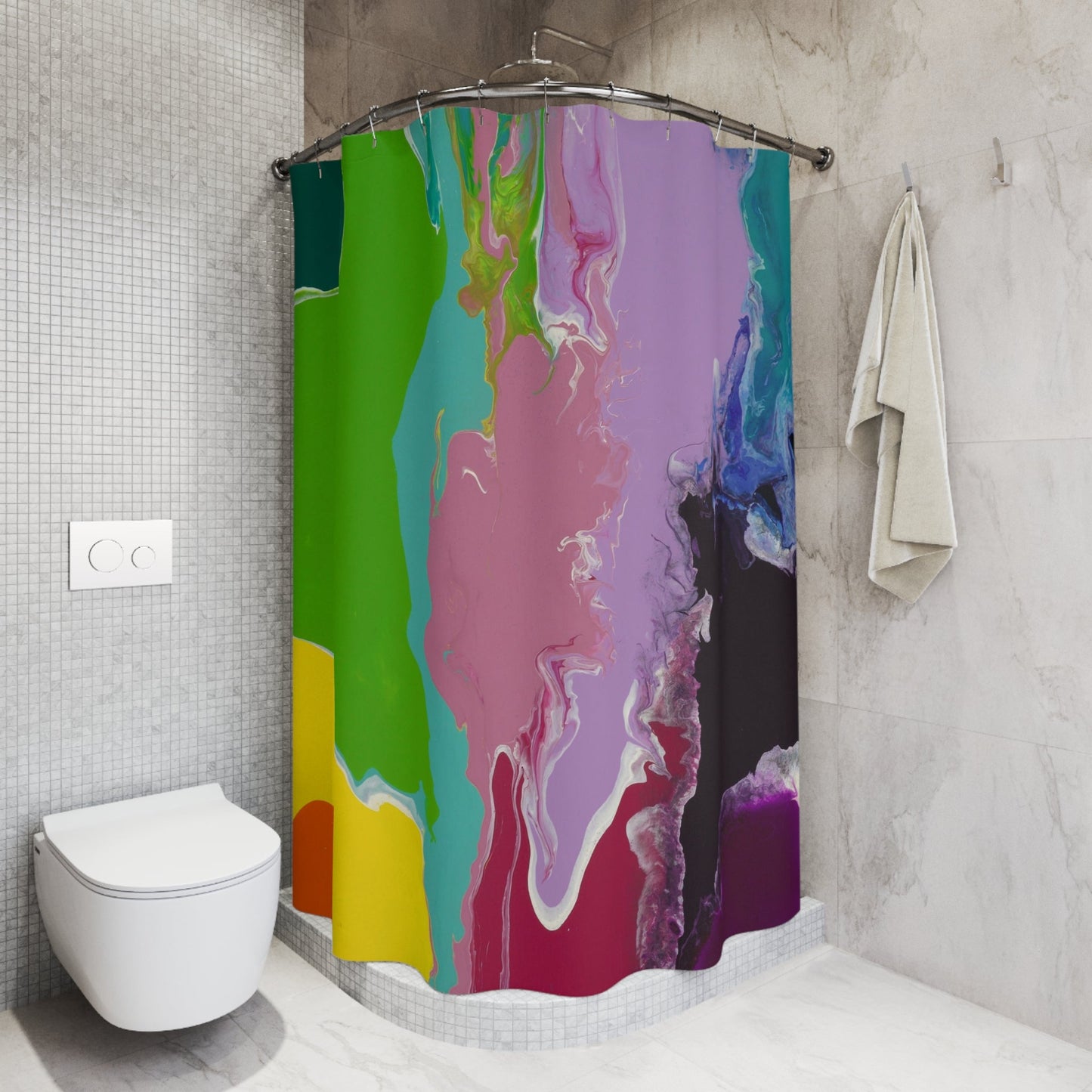 Playing With Rainbows - Shower Curtain